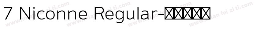 7 Niconne Regular字体转换